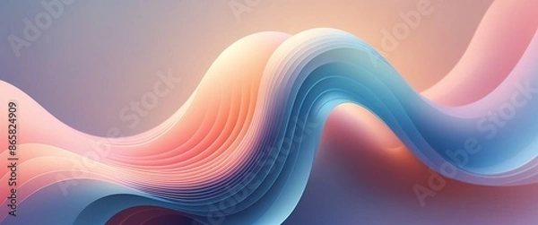 Obraz Abstract Wavy Gradient Flowing Layered Colorful Dynamic Background Wallpaper