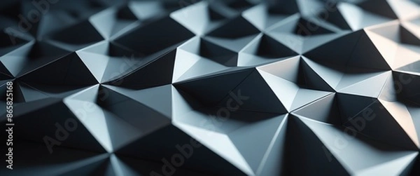 Obraz Geometric Polygonal Facets Triangles Shadows Depth Texture Modern Abstract Background Wallpaper