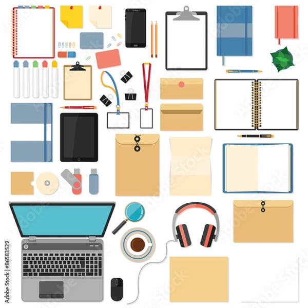 Obraz  Flat mockups for design