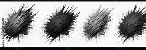 Fototapeta Abstract Black Splashes.
