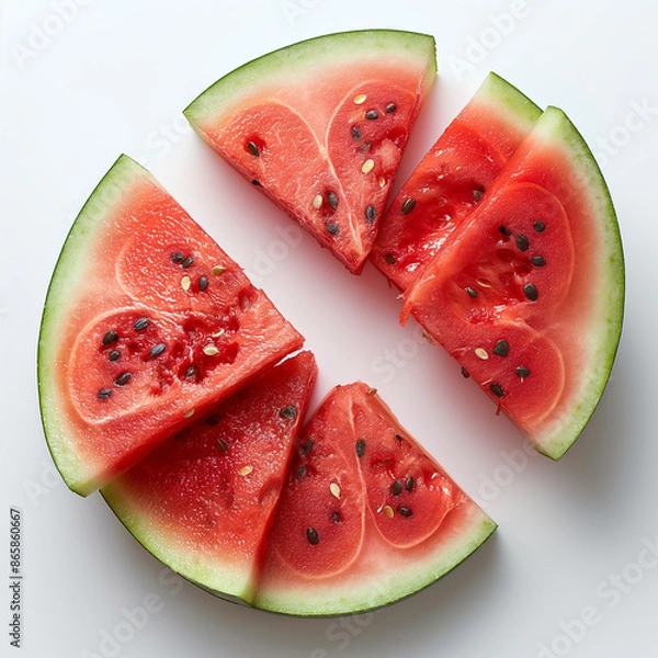 Fototapeta Watermelon, white background