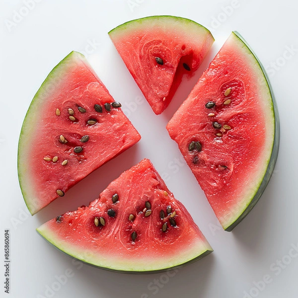 Obraz Watermelon, white background
