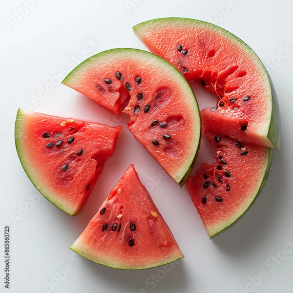 Fototapeta Watermelon, white background