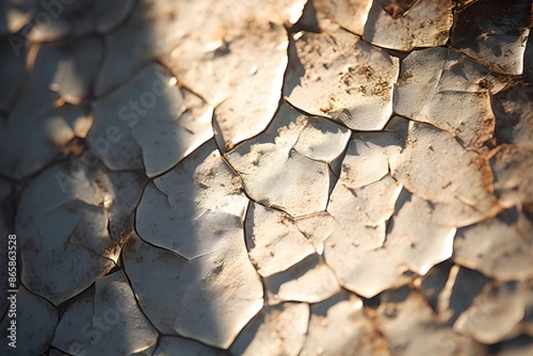 Fototapeta In-depth Exploration of Rough Abrasion Surface under Sunlight: A Testament to Wear and Tear