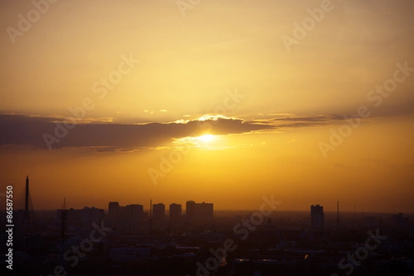 Fototapeta Sunset urban