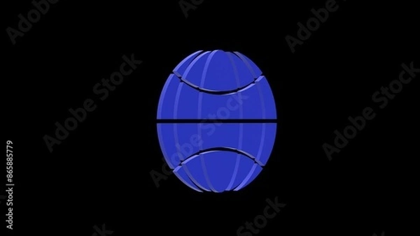 Obraz web internet blue set icon 3d illustration rotation