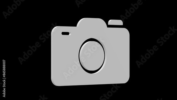 Obraz photo white set icon 3d illustration rotation