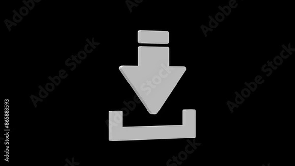 Obraz download white set icon 3d illustration rotation