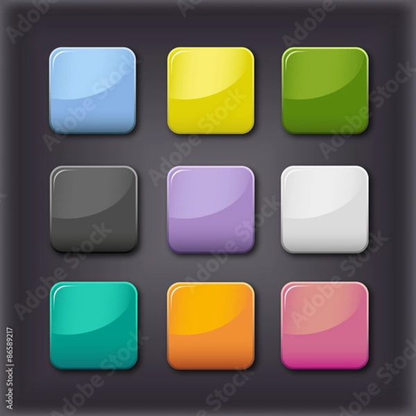 Obraz Vector glass buttons