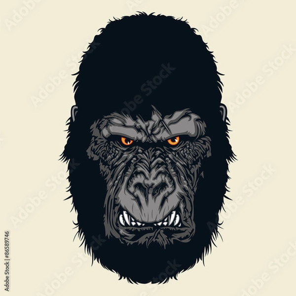 Obraz Angry Gorilla Head
