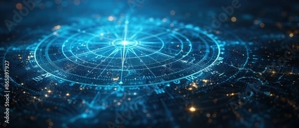 Fototapeta navigation concept for aviation. compass