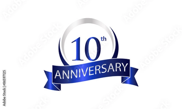 Obraz ring ribbon anniversary logo