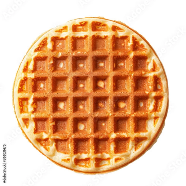 Fototapeta waffle and pancake, top view png on transparent background