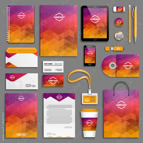 Obraz Corporate identity template set