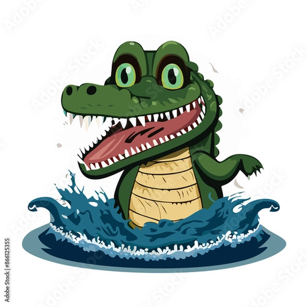 Fototapeta ワニ危険