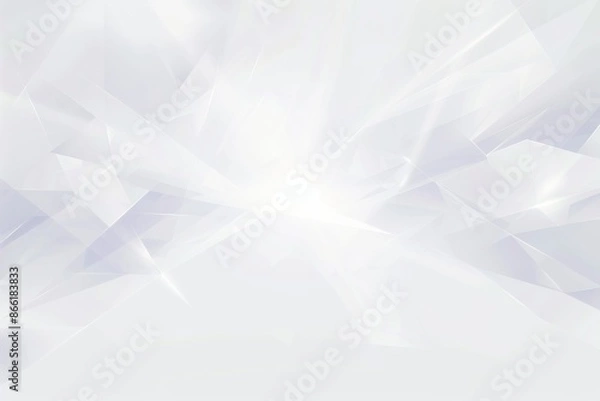 Fototapeta 幾何学図形と光の反射の白背景
