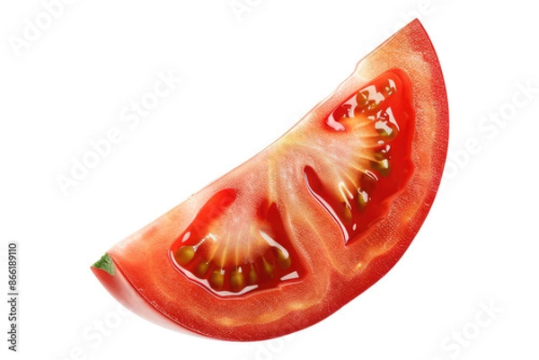 Fototapeta Sliced tomato isolated on transparent background