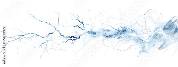 Fototapeta lightning and electricity, png on transparent background