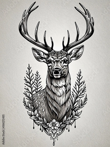 Fototapeta deer head 