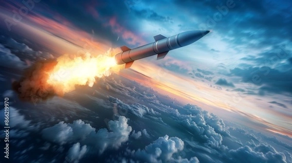Fototapeta Long range missile