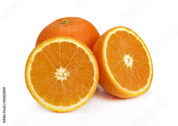 Obraz Orange fruit isolated on white background