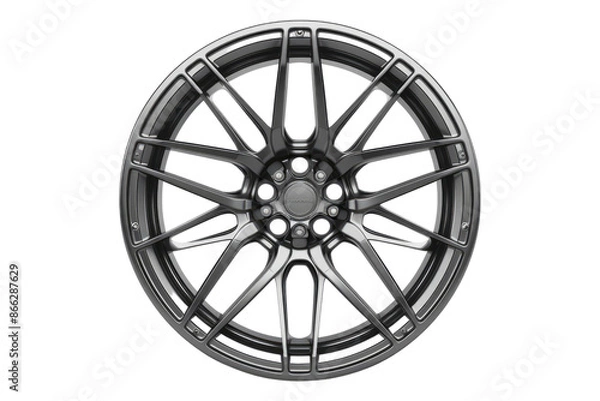 Fototapeta Alloy wheel isolated on transparent background