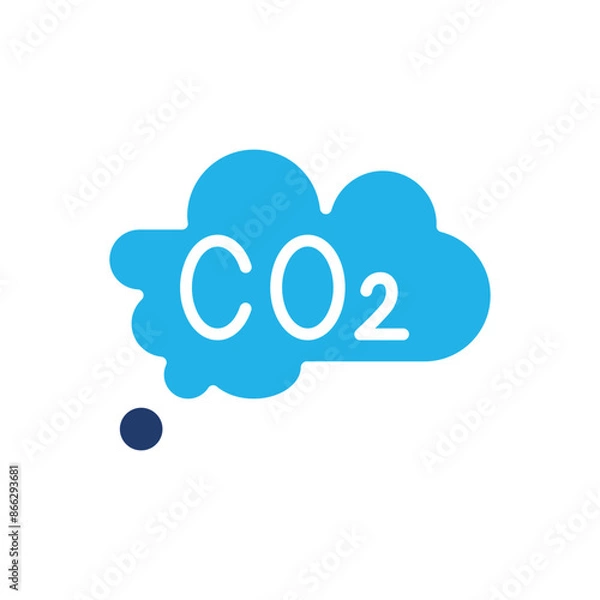 Fototapeta carbon dioxide colored icon vector design good for web and mobile app