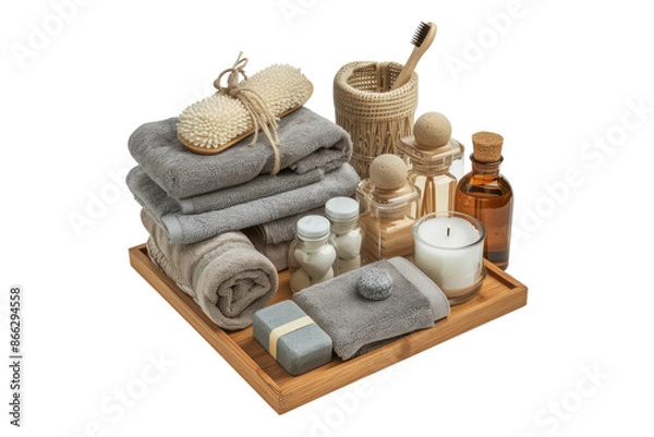 Obraz Couples spa kit isolated on transparent background