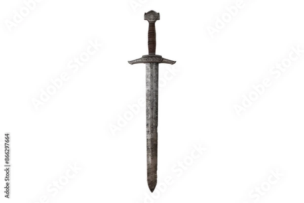 Fototapeta Old sword isolated on transparent background