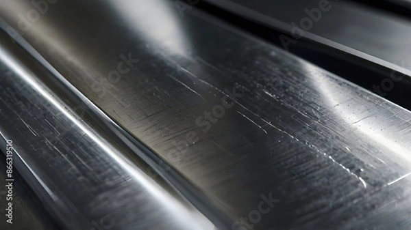 Obraz  polished aluminum with subtle reflections and smooth surface