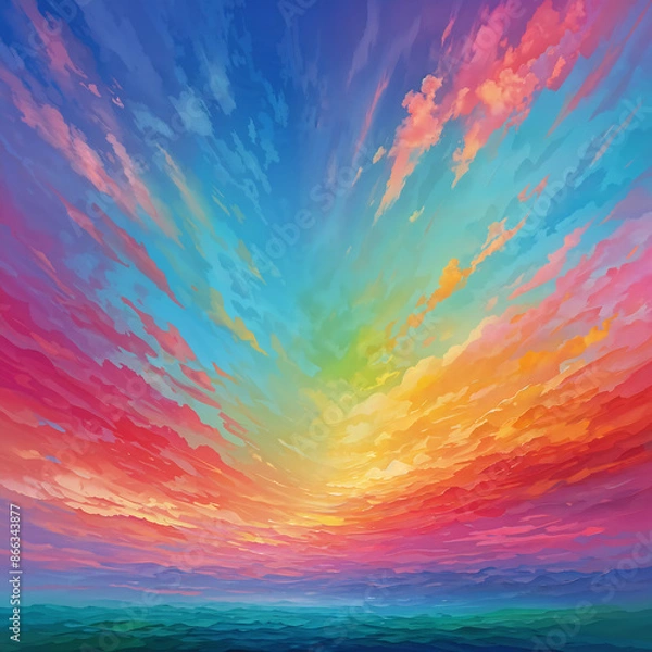 Obraz abstract colorful sky