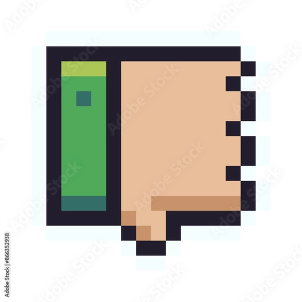 Obraz Pixel game button 8 bit pixel or Game design icons on white transparent background, Vector illustrator 