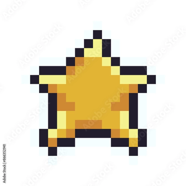 Obraz Pixel game button 8 bit pixel or Game design icons on white transparent background, Vector illustrator 