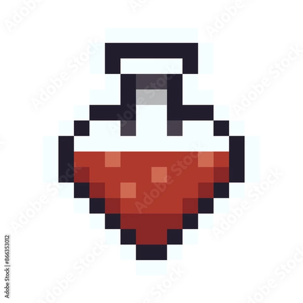 Fototapeta Pixel game button 8 bit pixel or Game design icons on white transparent background, Vector illustrator 
