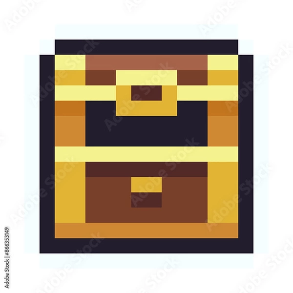 Fototapeta Pixel game button 8 bit pixel or Game design icons on white transparent background, Vector illustrator 