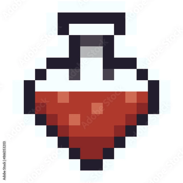Fototapeta Pixel game button 8 bit pixel or Game design icons on white transparent background, Vector illustrator 