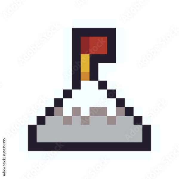 Obraz Pixel game button 8 bit pixel or Game design icons on white transparent background, Vector illustrator 