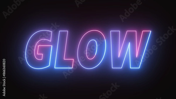 Obraz Glow Text Effect Mockup