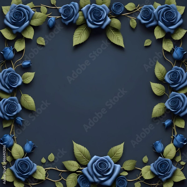 Obraz frame with flowers