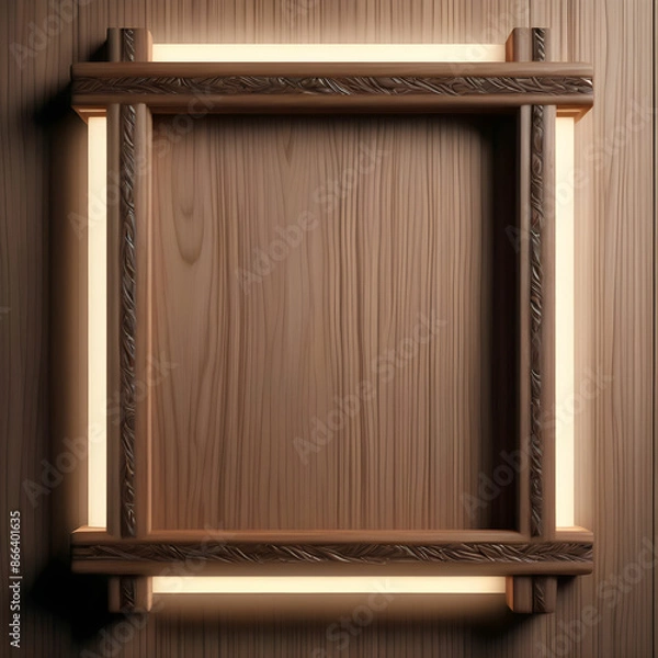 Obraz wooden frame on the wall