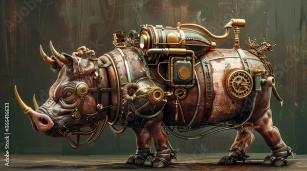 Fototapeta Steampunk Babirusa
