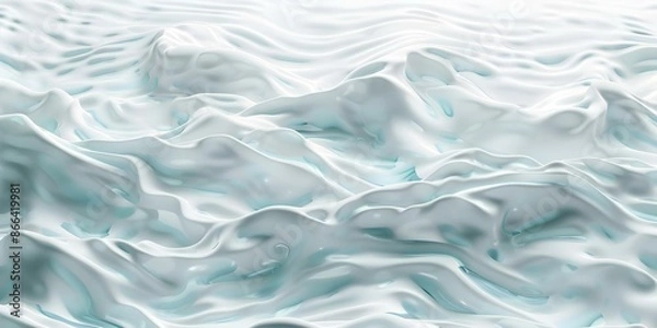 Fototapeta Sunlit Abstract White Wave Pattern or Wavy Water Texture Background. Concept Abstract Art, Wave Pattern, Water Texture, Background, Sunlit