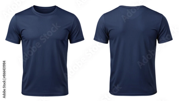 Fototapeta blank navy blue T shirt mockup template for t shirt design