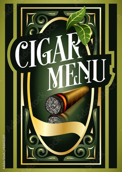 Obraz CIgar Menu Label Cigarette