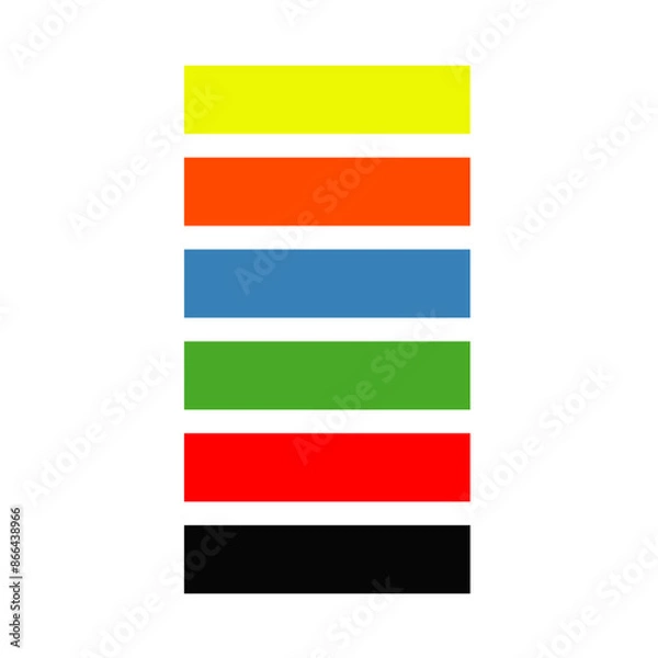 Obraz Vector colored rectangular stripes with right corners
simple illustration. Pixel perfect. Vector graphic isolated. Drawn by real human.