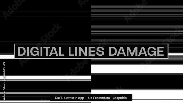 Fototapeta Digital Lines Damage Dynamic Motion Overlays