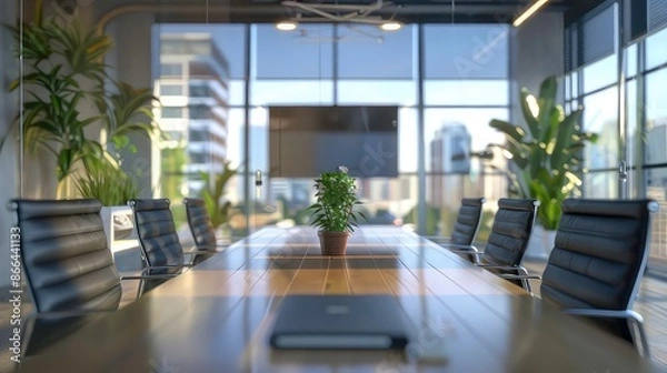 Obraz office video conferencing virtual studio background ideal internet calls webinars online meetings 3d rendering vr backdrop th simply gives professional look your internet calls.