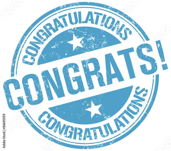 Obraz pieczęć gratulacje
