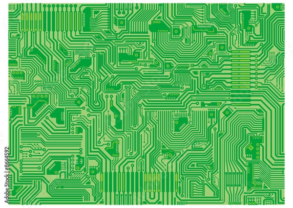 Obraz Seamless vector tiling texture of a circuit board.