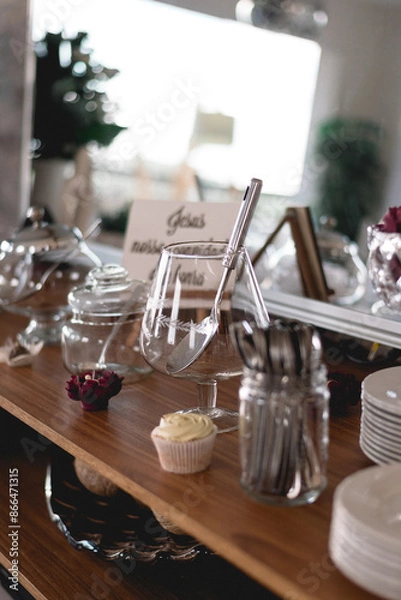 Obraz Glasses and Cutlery, Silverware